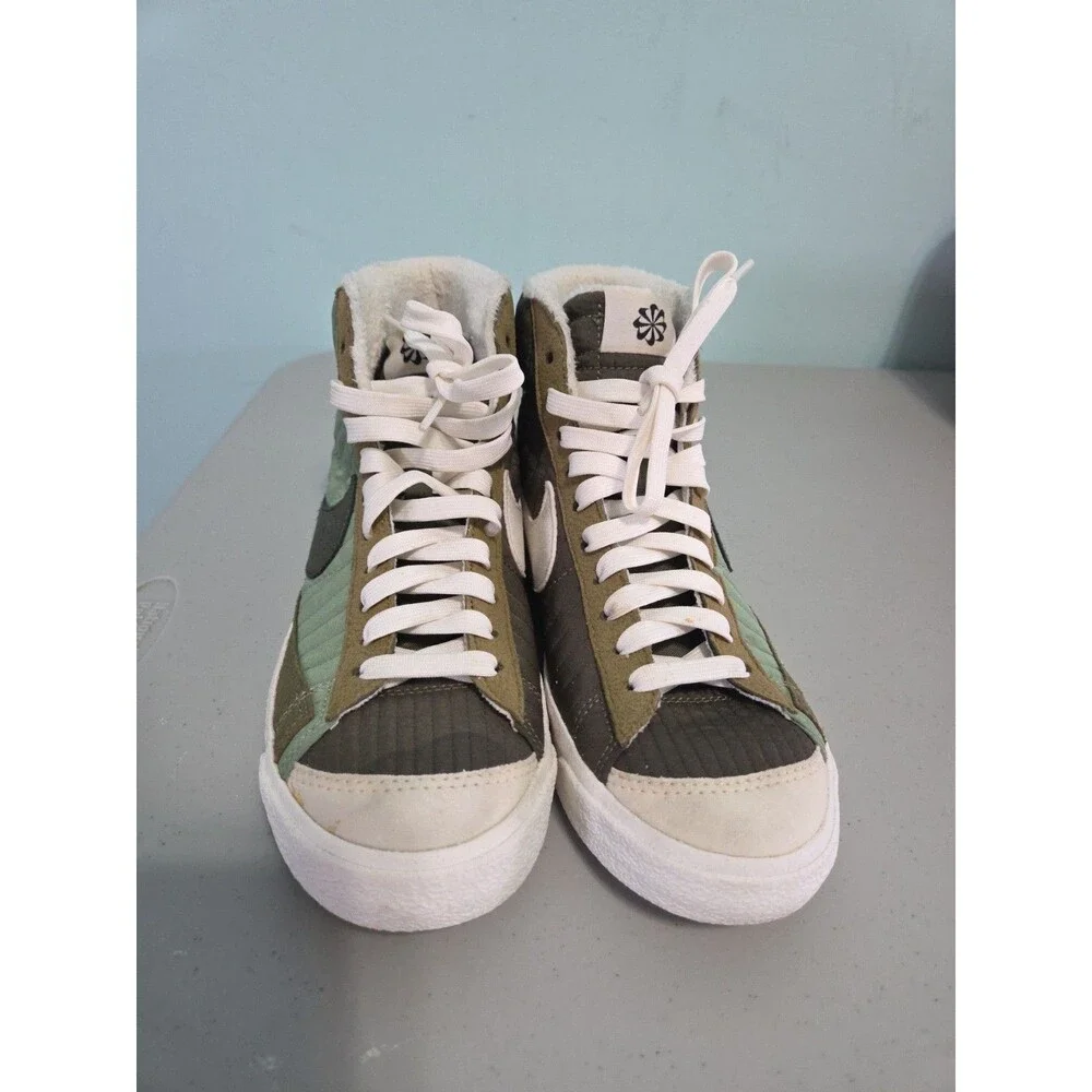 Nike Blazer Mid '77 Premium 'Sequoia Quilt' Olive White DD8024-300 5y